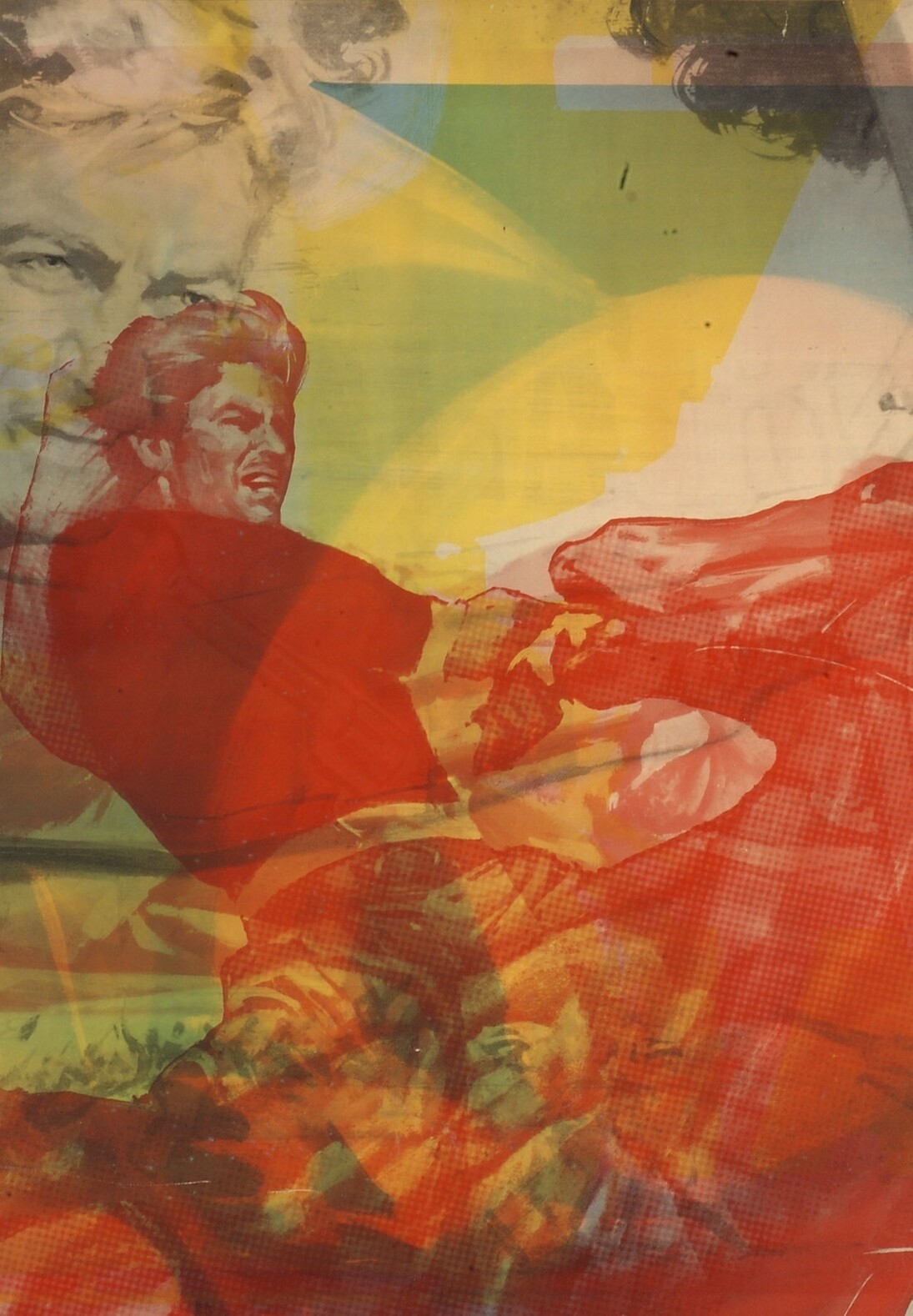 Mimmo Rotella, Cavalcata selvaggia (detail), 1966, artypo, 97.5 x 111 cm, c.o. Robilant+Voena