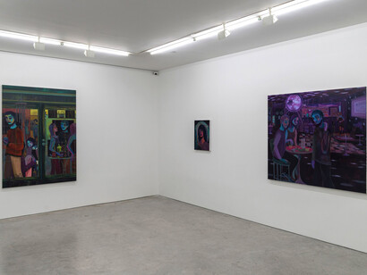 Danielle Roberts, Phosphorescence and gasoline, exhibition view. Courtesy of Fredericks & Freiser