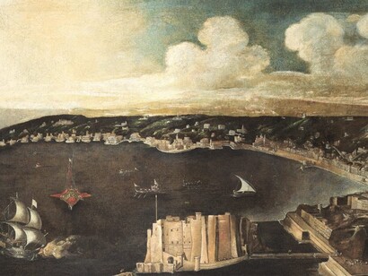 Didier Barra, "Veduta di Posillipo con Castel dell'Ovo", Museo di San Martino, Napoli