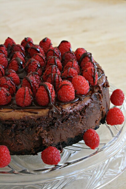 Dark Chocolate Raspberry Mousse Cheescake © Emily Ferris