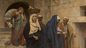 Pierre Jean Van der Ouderaa; Las santas mujeres regresan de la tumba de Cristo, 1893 (detalle)