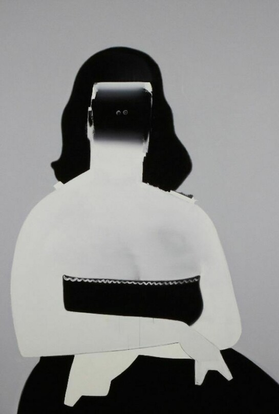 Tomoo Gokita, “Secret Gesture”, 90” by 72” (229 cm by 183 cm), acrylic gouache, charcoal, gesso/linen, 2013, Courtesy: Mary Boone Gallery, New York