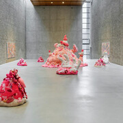 Ayako Rokkaku, Scenery in the process of being formed, exhibition view. Courtesy of König Gallery