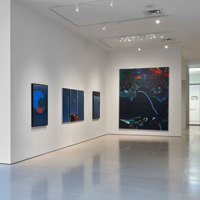 Dorothy Hood, Celestial voids, exhibition view. Courtesy of McClain Gallery