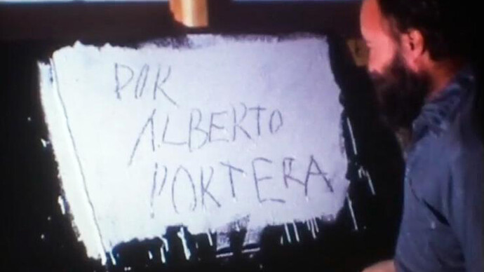Alberto Portera, Fotograma de la película Millares 1972, 1972. Cortesía de la Fundación Juan March