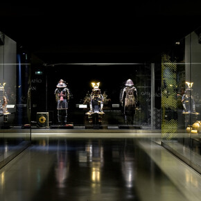 Presença portuguesa na Ásia, vista da exposição. Cortesia da Fundação Oriente