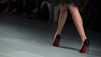 Christian Louboutin shoes on catwalk