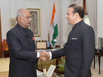 The High Commissioner-designate of India to Islamic Republic of Pakistan, Shri Ajay Bisaria meeting with the President of India, Shri Ram Nath Kovind, at Rashtrapati Bhavan on December 04, 2017