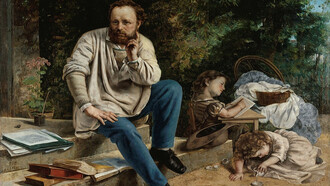 Gustave Courbet, Pierre-Joseph Proudhon y sus hijos