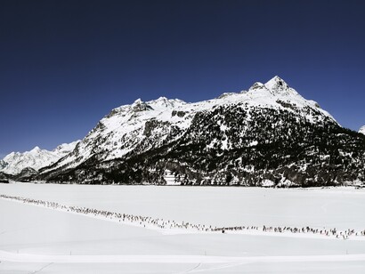 Engadin I, 1995, inkjet-print, 81 ½ x 140 ¼ inches (207 x 356 cm)
