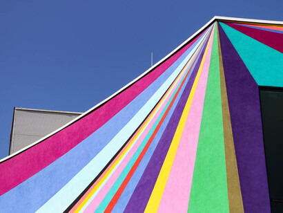 Lothar Götz, Brewers Towner Commission: Dance Diagonal, 2019.  
Photo: Eva Eastman, Courtesy Towner Art Gallery