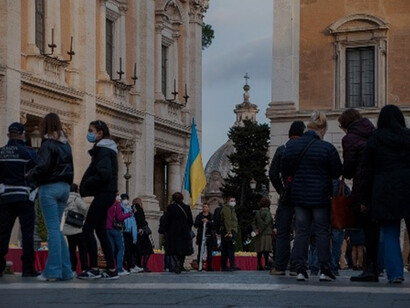 Prostest against Russia in Rome
