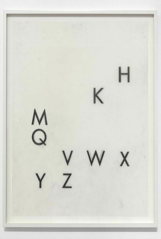 VitraFutura/Futura and Luis Barragán Alphabet Diptych. Pencil on mylar, 2013, Dividing wall after Luis Barragán.