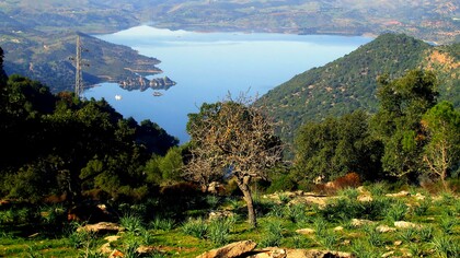 Il Lago Mulargia, bacino artificiale, Sardegna