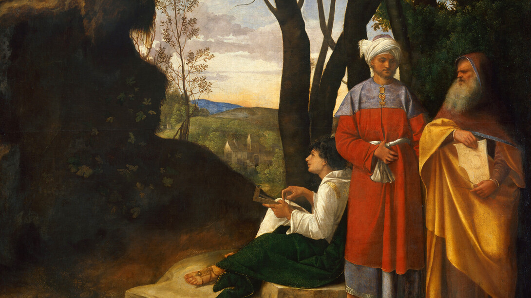 Giorgione, Los tres filósofos (detalle)