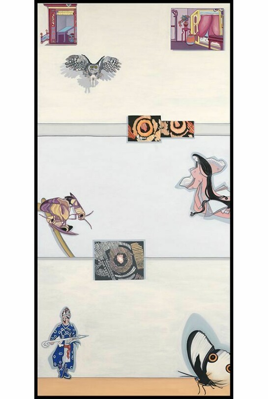 Li-lan, Eyes of Night, oil on linen, 2011, 65" x 32"