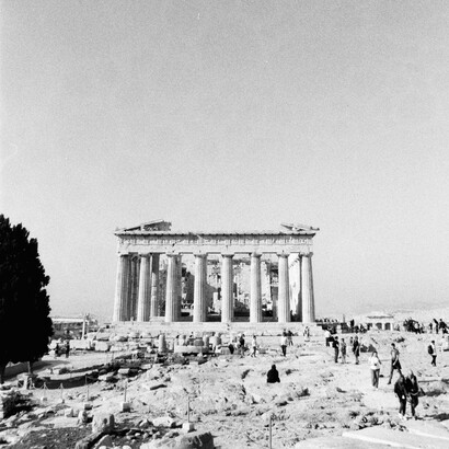 El Partenón en Atenas, Grecia, templo dedicado a Atenea, diosa de la sabiduría, en cuya ciudad nació la cultura que daría forma al pensamiento occidental