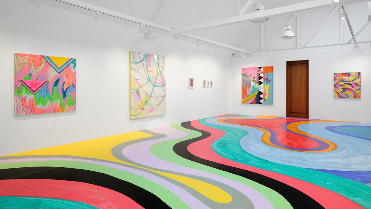 Sarah Cain, Quiet riot, exhibition view. Courtesy of Anthony Meier Gallery