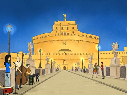 Illustrazione di Misa Lioce per il fumetto musicale "Nuits d'amour"(Notti d'amore)