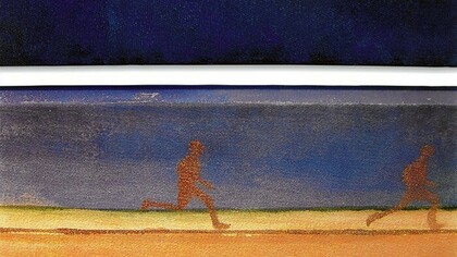 Renata Barros. Detalhe - S/Título. 2003. Diptico, Acrílico sobre tela