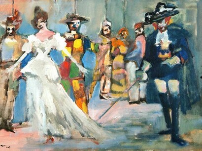 Mino Maccari, D'Artagnan, primi anni '70, olio su tela