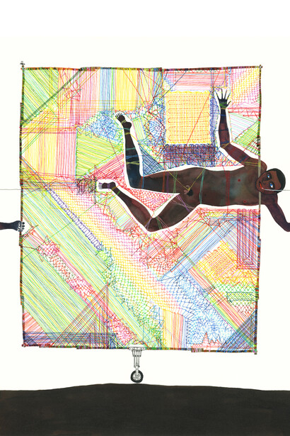 Balint Zsako, Series 1, #4, 2014, watercolor and ink on paper, 12 x 9 in.  Courtesy of the artist and Mulherin Projects, New York/Toronto.