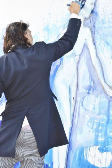 Igor Borozan, Ninfa working progress, foto Amedeo Cavani