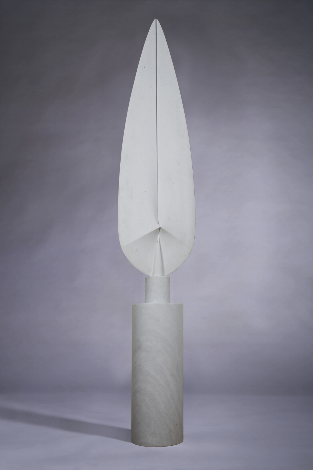 Santiago Calatrava, Untitled (201A), 2012, white marble 112 x 19 1-2 x 19 1-2 © Santiago Calatrava, courtesy Marlborough Gallery, New York  