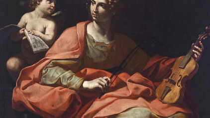 Guiseppe Pugia - St. Cecilia, c. 1630 - Oil on canvas. Permanent loan to the Winnipeg Art Gallery from the City of Winnipeg, James Cleghorn Collection. C-36-55