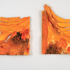 Anita Molinero, Sans titre, 1, 2009, de la série des crouuutes, Polystyrène extrudé, 59 x 70 x 10 cm, Pièce unique, Certificat d'authenticité, Photo © Rebecca Fanuele, N° Inv. AM/09/014 & Sans titre, 2, 2009, de la série des crouuutes, Polystyrène extrudé, 90 x 59 x 12 cm, Pièce unique, Certificat d'authenticité, Photo © Rebecca Fanuele