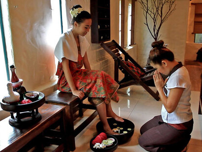 Antes de un baño relajante