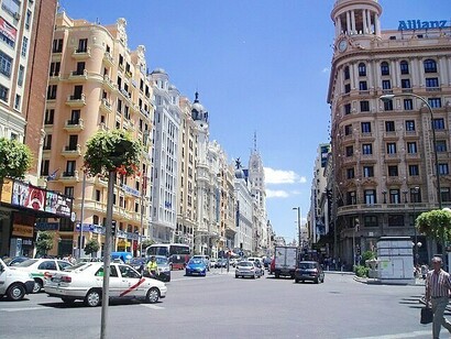 Gran Vía, a avenida mais famosa de Madri, na Espanha