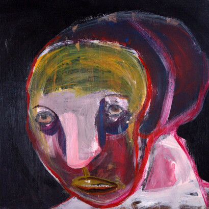 Ignazio Giordano, Pena e Panico, 2017, acrilico su tavola, 40 x 40 cmdittico - destra