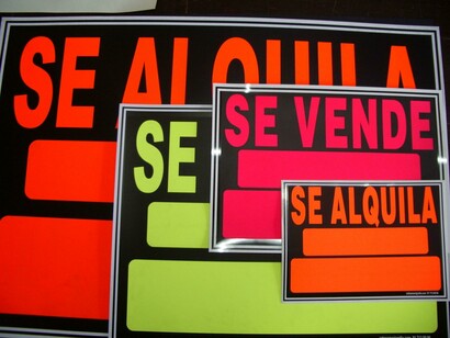 Carteles de venta y alquiler