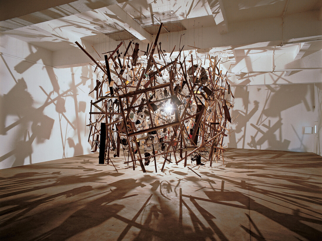 Cornelia Parker, Cold Dark Matter, An Exploded View, 1991, Photograph Hugo Glendinning