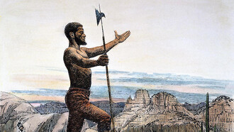 Estevanico, shown in this painting, was renowned for his ability to communicate with Native American tribes, mastering several indigenous languages during his travels