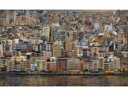 Jean-François Rauzier,  Lower East side Veduta, 2013, C-type print, 147 x 249 cm