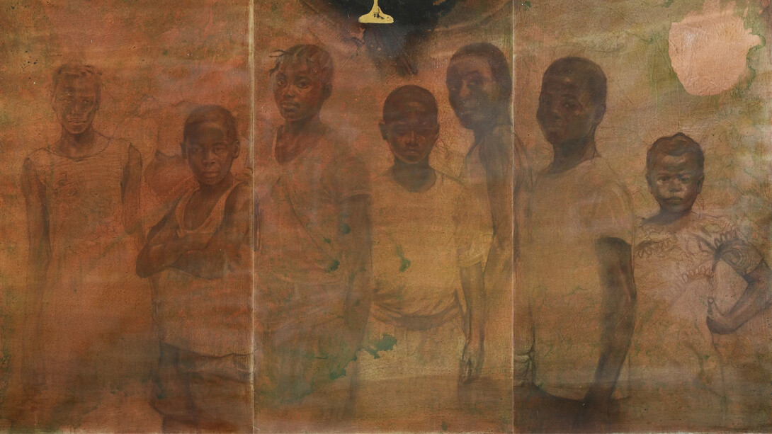 Christopher Samuel Idowu, Lampstands (Triptych), 2024-25. Courtesy of Kó Gallery
