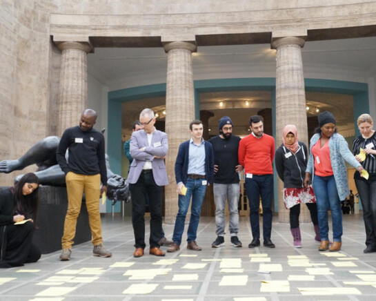 f.l.t.r.: Marion Koch, Nursima Nas, Ali Awudu, Mehdi Moudafi, Chistoph Vogtherr, Quentin Scornet, Mostafa Akhtar, Hosein Youssofi, Vadhiliya Insani Putri, Delphine Takwi, Halyna Roshchyn, Mahran Saeed, Heide Kadula