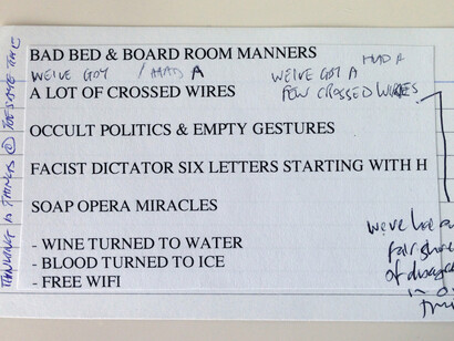 Tim Etchells, Notecard 3. Image courtesy of the artist.