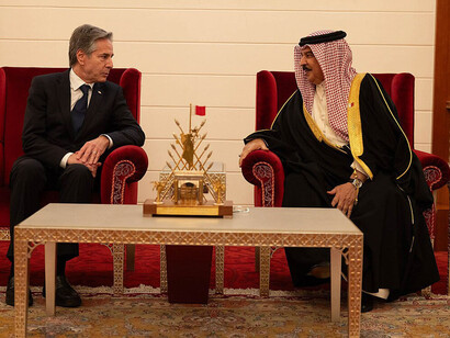 Secretary Antony J. Blinken meets with Bahrain King Hamad bin Isa Al Khalifa in Manama, Bahrain, January 10, 2024