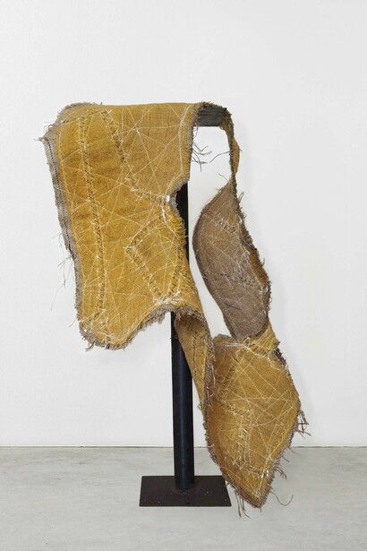 Coat for reaching the Sun, 1962-64, stoffe varie, filo, cm. 70 x 90, courtesy P420, Bologna
