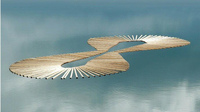 Gianpietro Carlesso, Isola Felix, 2006. Legno e catene