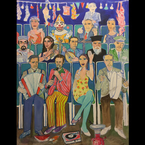 Edouard Sacaillan 
Funfair,2019
acrylic on canvas
204 X156 cm
Courtesy Kalfayan Galleries,Athens-Thessaloniki
