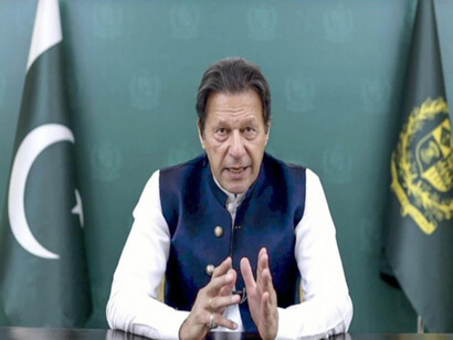 Founder and leader of Pakistan Tehreek-e-Insaf (PTI), Imran Khan, previous Prime Minister of Pakistan