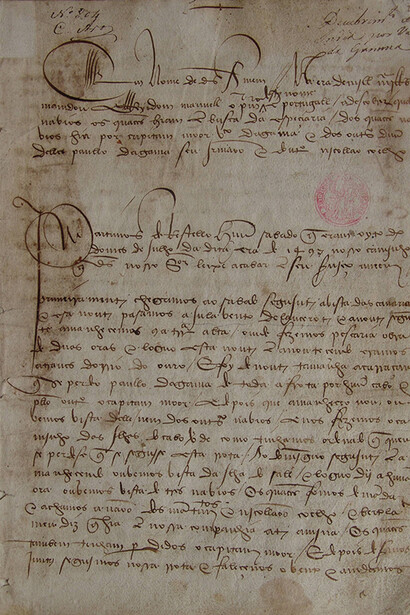 *Roteiro da primeira viagem de Vasco da Gama à Índia, 1497-1499*, Biblioteca Pública Municipal do Porto, MS. 848, sec. XVI
