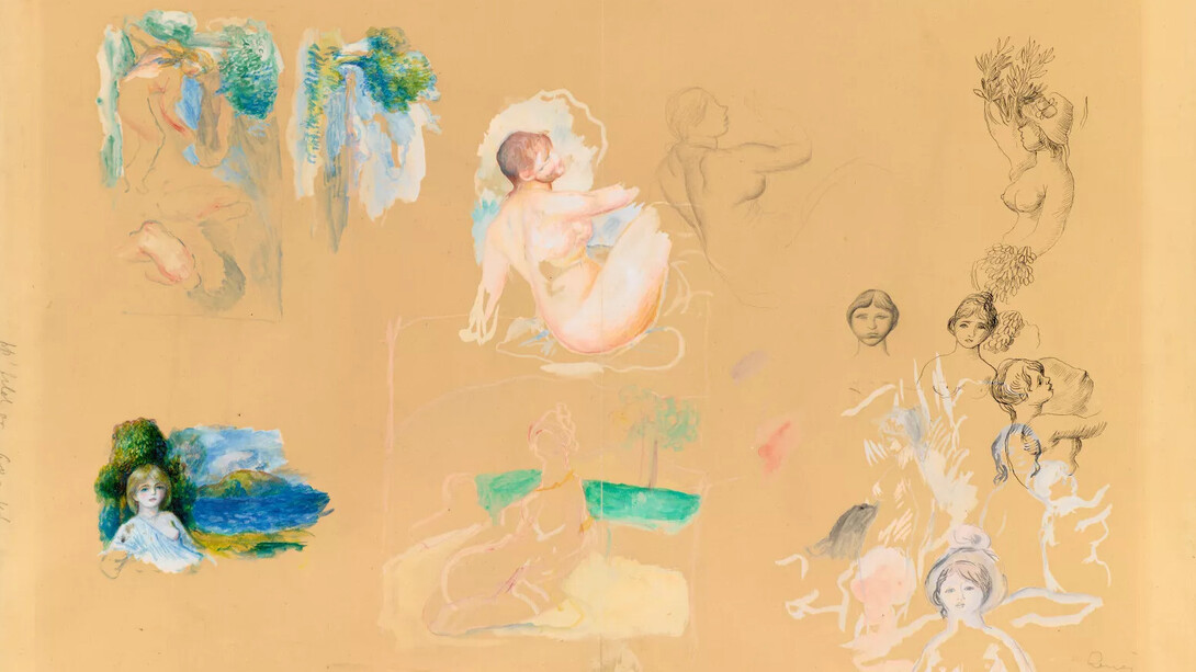 Auguste Renoir, Feuille d'études. Cortesía del Musée d'Orsay