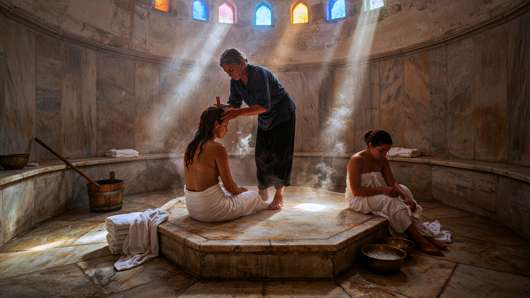 Nell’hammam, la cura del corpo si trasforma in un rituale collettivo, affidato anche alla relazione tra donne