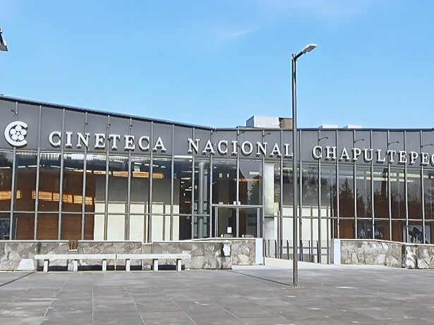 The welcoming entrance of Cineteca Nacional Chapultepec, Mexico City, Mexico, representing a modern landmark dedicated to celebrating the art of film