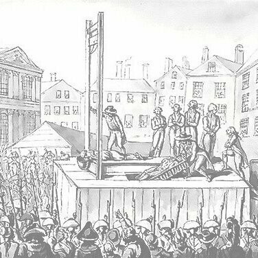 Death penalty: execution with a guillotine during the Reign of Terror, France, 1973